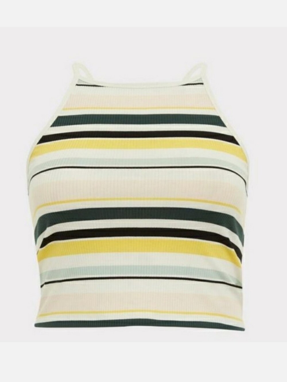 torrid Striped Ribbed High-Neck Tank Top Size 2X